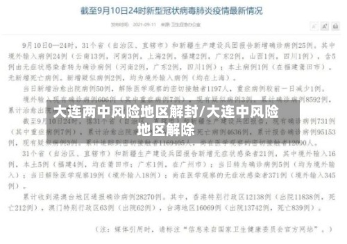 大连两中风险地区解封/大连中风险地区解除-第2张图片