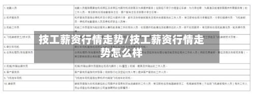 技工薪资行情走势/技工薪资行情走势怎么样-第3张图片