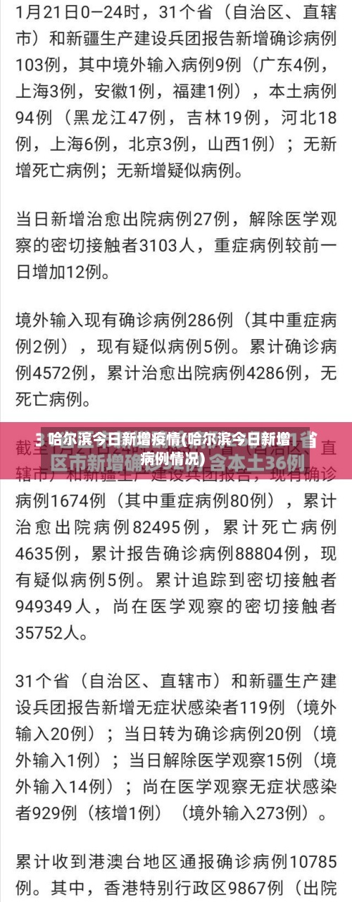 哈尔滨今日新增疫情(哈尔滨今日新增病例情况)-第2张图片