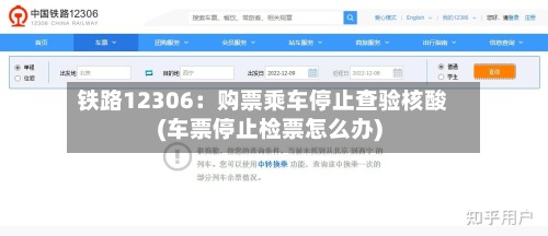 铁路12306:购票乘车停止查验核酸(车票停止检票怎么办)-第3张图片