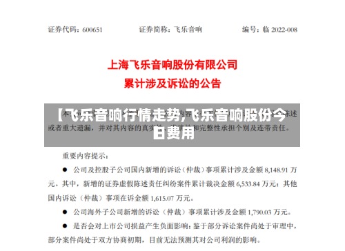 【飞乐音响行情走势,飞乐音响股份今日费用】