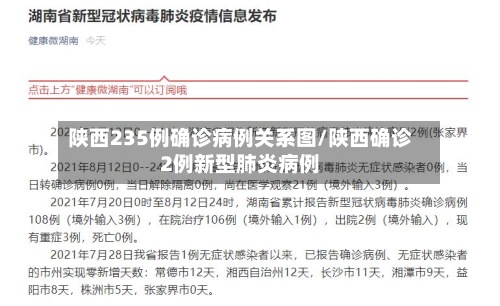 陕西235例确诊病例关系图/陕西确诊2例新型肺炎病例