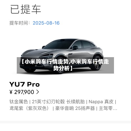 【小米购车行情走势,小米购车行情走势分析】-第2张图片