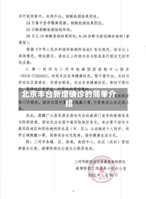 北京丰台新增确诊的简单介绍