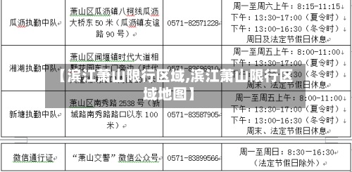 【滨江萧山限行区域,滨江萧山限行区域地图】