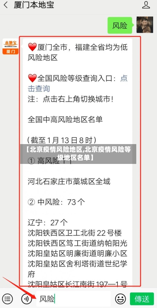 【北京疫情风险地区,北京疫情风险等级地区名单】