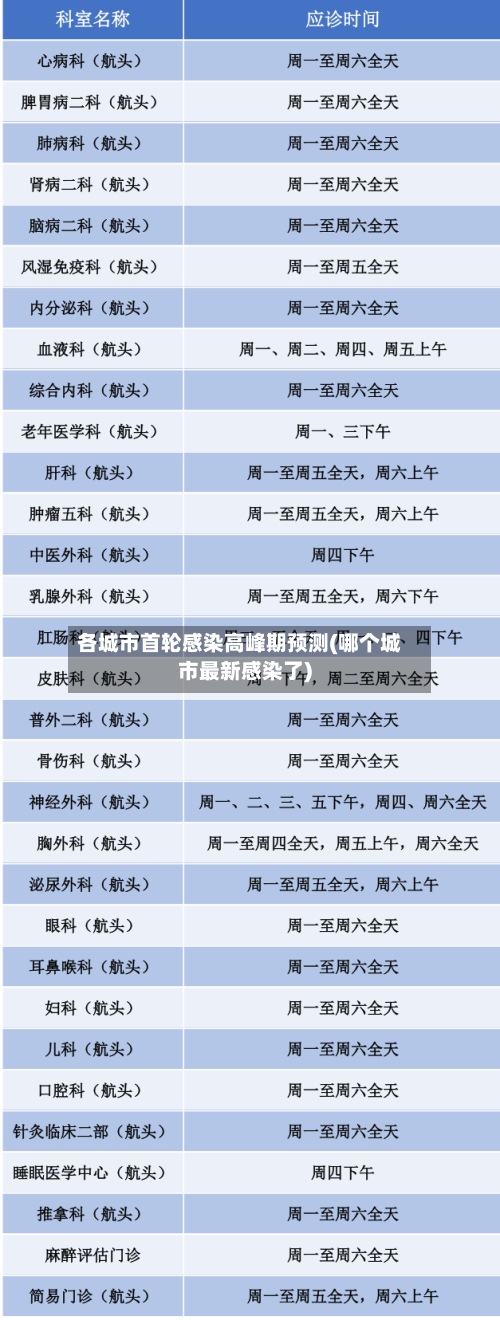 各城市首轮感染高峰期预测(哪个城市最新感染了)-第3张图片