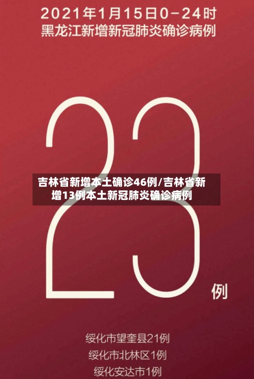 吉林省新增本土确诊46例/吉林省新增13例本土新冠肺炎确诊病例