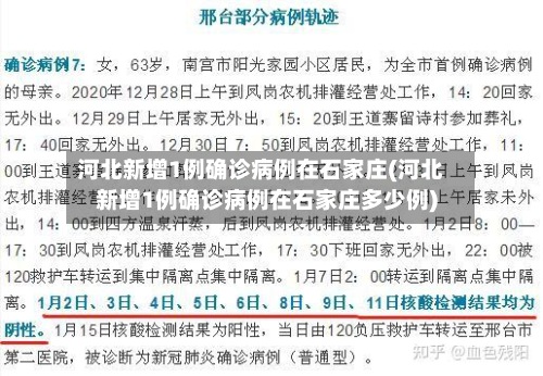 河北新增1例确诊病例在石家庄(河北新增1例确诊病例在石家庄多少例)-第2张图片