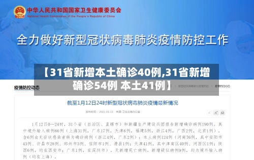 【31省新增本土确诊40例,31省新增确诊54例 本土41例】-第3张图片