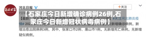 【石家庄今日新增确诊病例26例,石家庄今日新增冠状病毒病例】-第2张图片