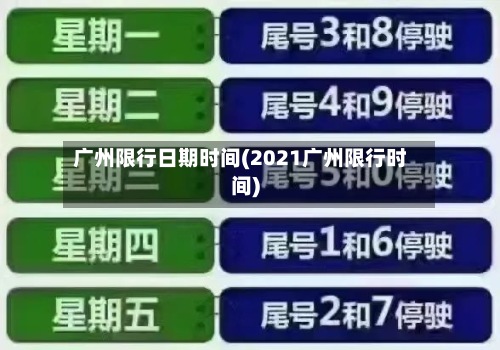 广州限行日期时间(2021广州限行时间)-第2张图片