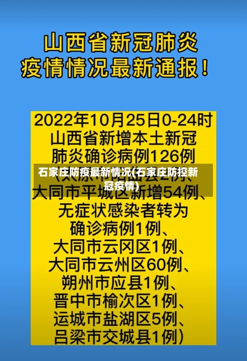 石家庄防疫最新情况(石家庄防控新冠疫情)