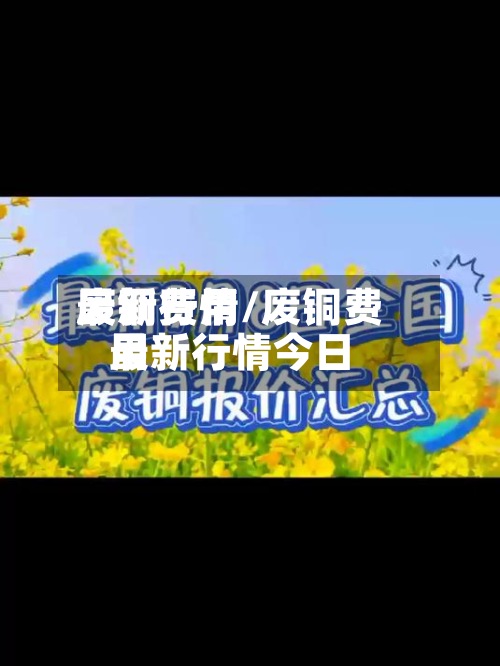 废铜费用
最新行情/废铜费用
最新行情今日-第2张图片