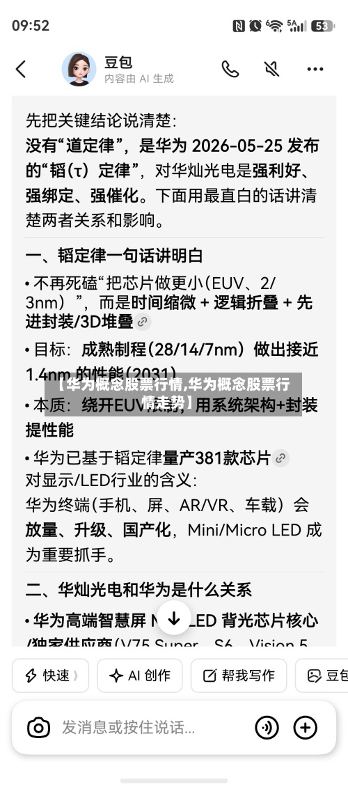 【华为概念股票行情,华为概念股票行情走势】